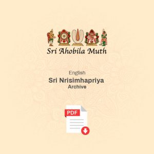 Sri Nrisimhapriya Archive (English) in Digital Format